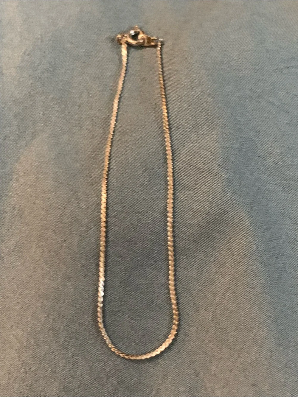 Classic Women's Sterling Silver Box-Herringbone Chain Bracelet